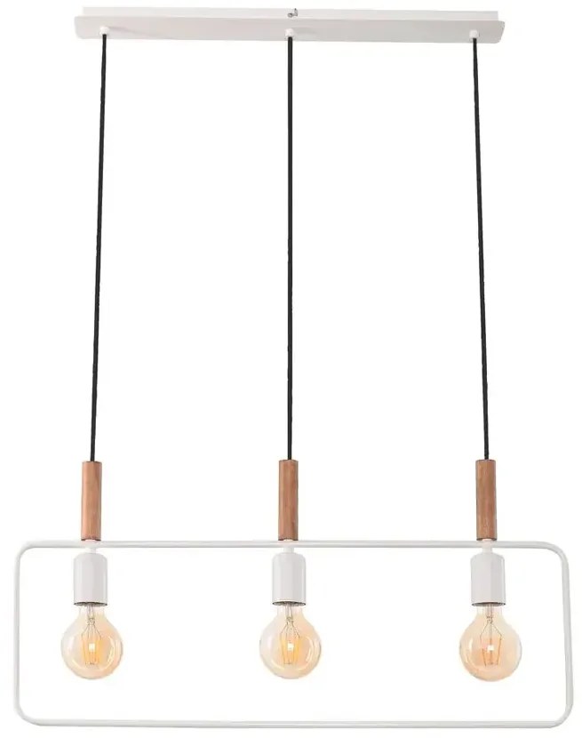 Biała potrójna lampa wisząca w stylu industrialnym - 3X D224 T0-T66