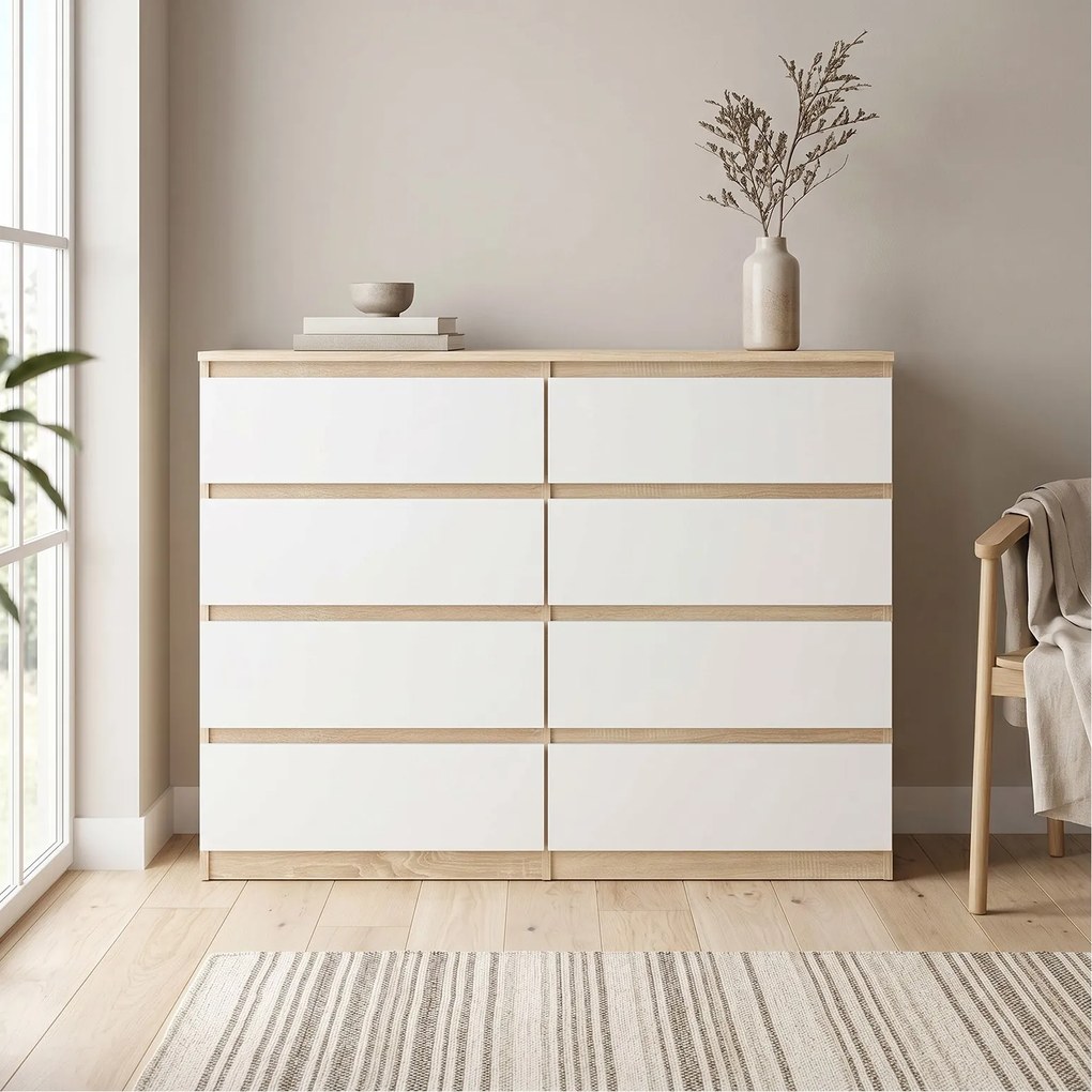 Komoda NUDO 138,5 cm do Salonu Sypialni Dąb sonoma