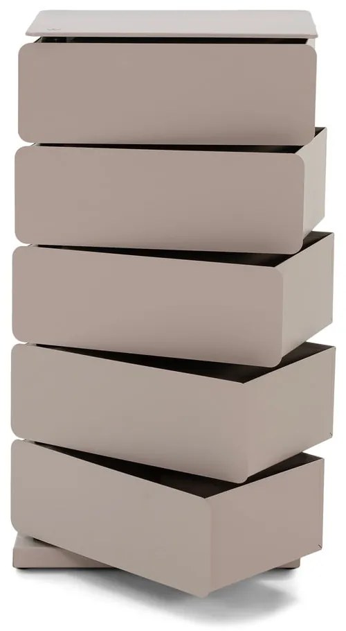 Szarobrązowa metalowa komoda 37x72x26 cm Joey – Spinder Design