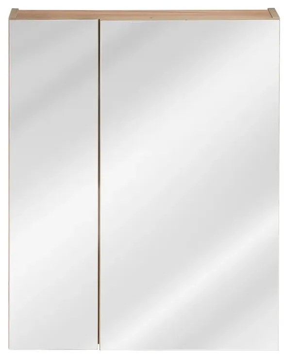 Szafka łazienkowa CAPRI 842 60 cm dąb z lustrem COMAD