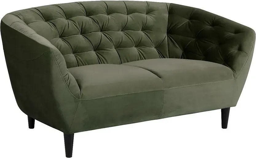 Ciemnozielona sofa welurowa - Galax 2X
