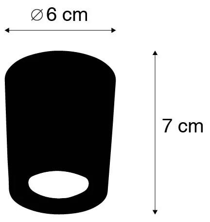 Nowoczesny reflektor sufitowy czarny z LED IP55 - Livia