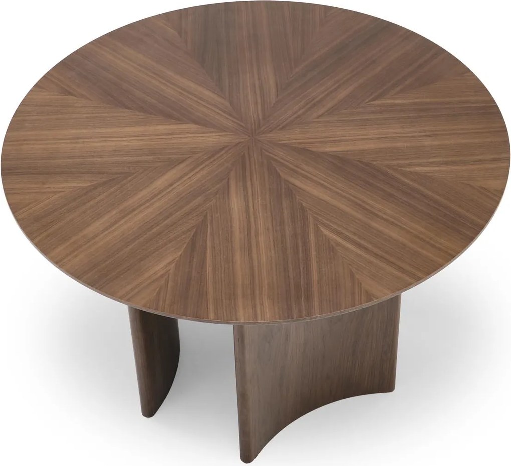 Okrągły orzechowy stół Caldo Halmar