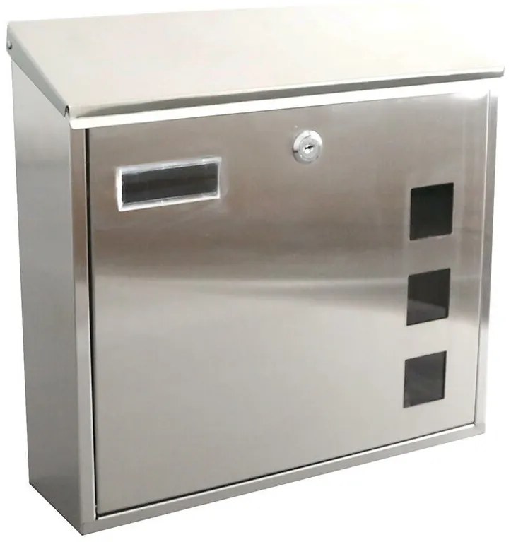 Skrzynka pocztowa 350 x 330 x 110 mm, stal nierdzewna