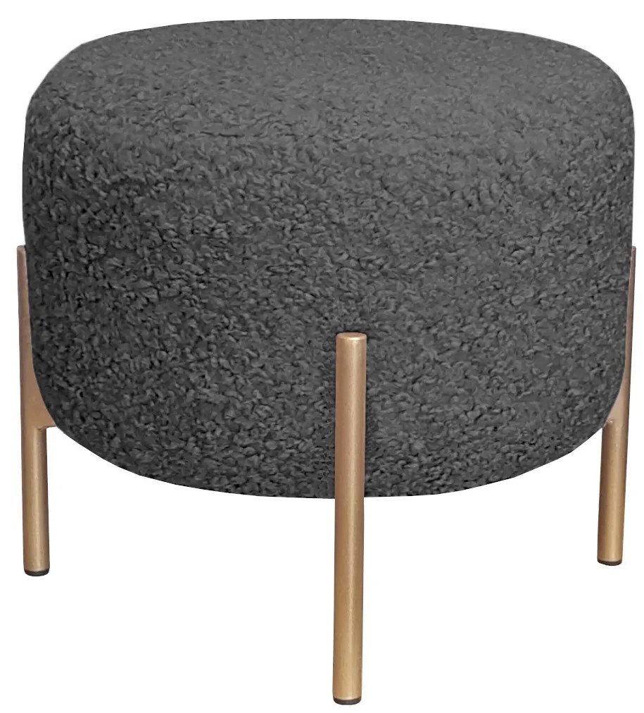 Pufa OLA LOFT ławka podnóżek metal złoty Rolf7