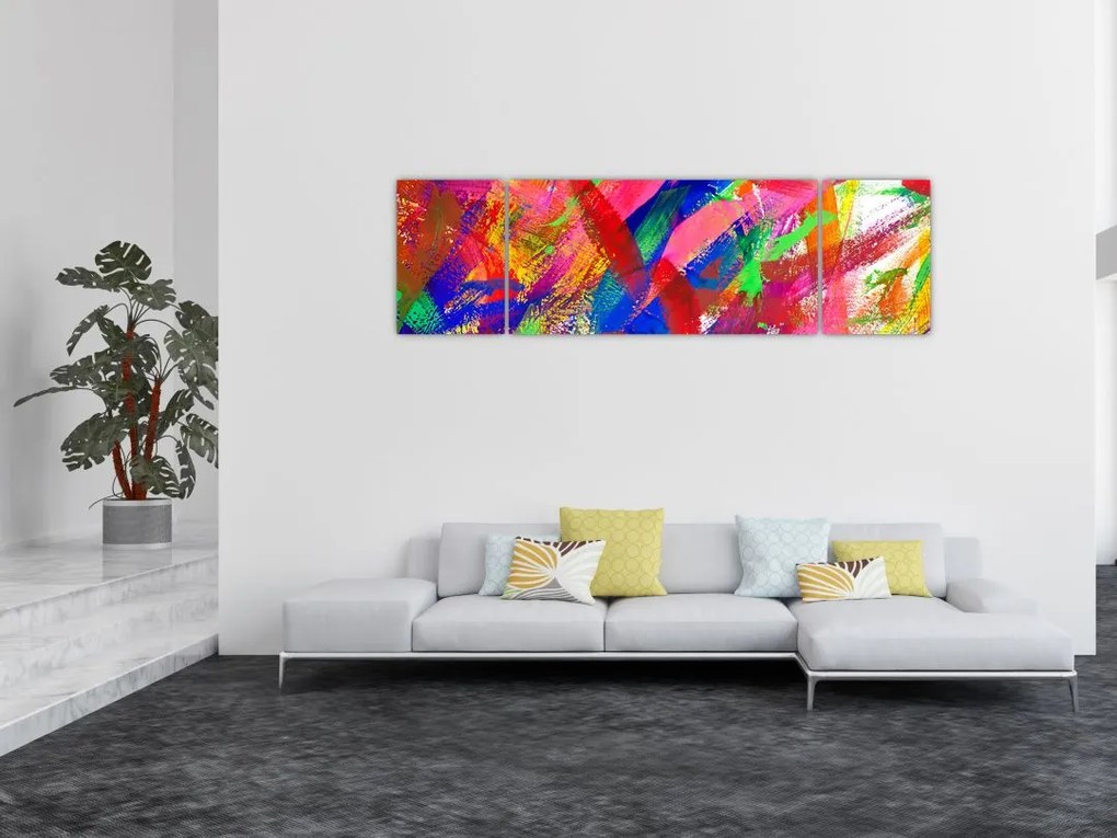 Obraz - Kolorowa abstrakcja (170x50 cm)