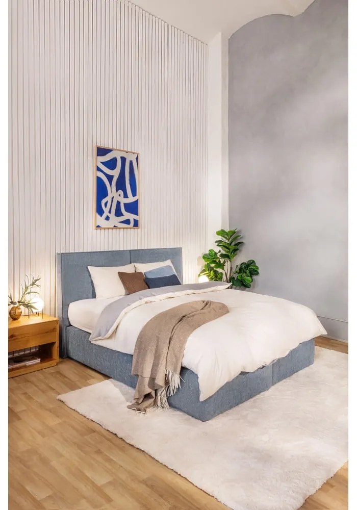Niebieskie łóżko kontynentalne 180x200 cm Olia Bold – Bonami Selection