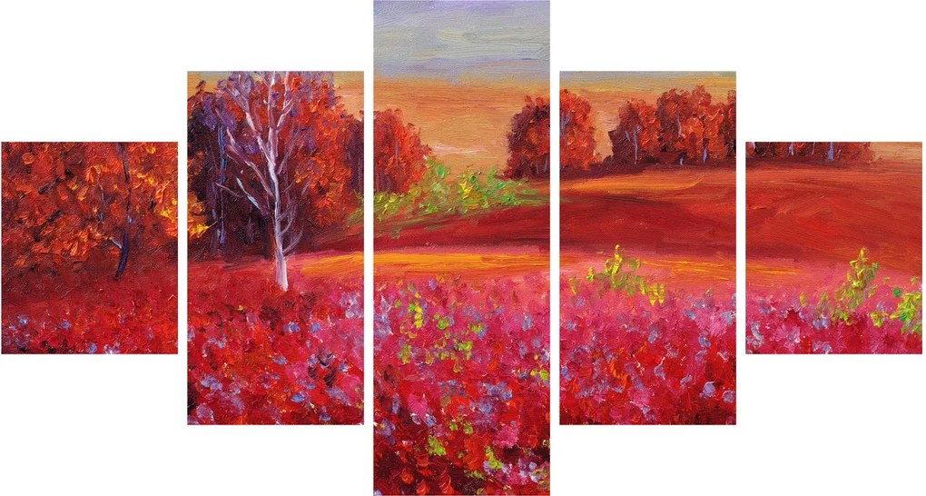 Obraz czerwonego krajobrazu (125x70 cm)