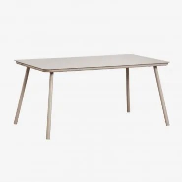 Stół Jadalny Prostokątny Ze Szkła I Aluminium (160x90 Cm) Arhiza Moka Brown - Sklum