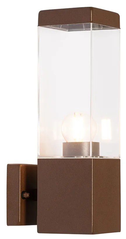 Zewnetrzna Nowoczesna lampa ścienna zewnętrzna rdzawo-brązowa IP44 - Malios Nowoczesny Oswietlenie zewnetrzne