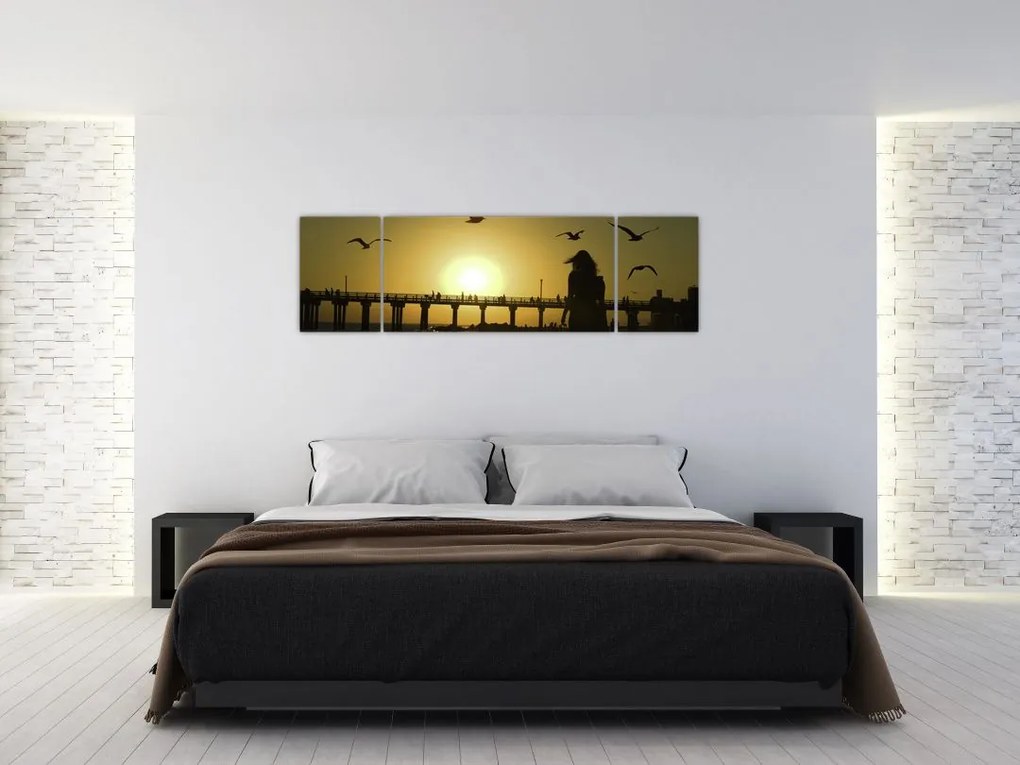 Obraz - Spacer po plaży (170x50 cm)