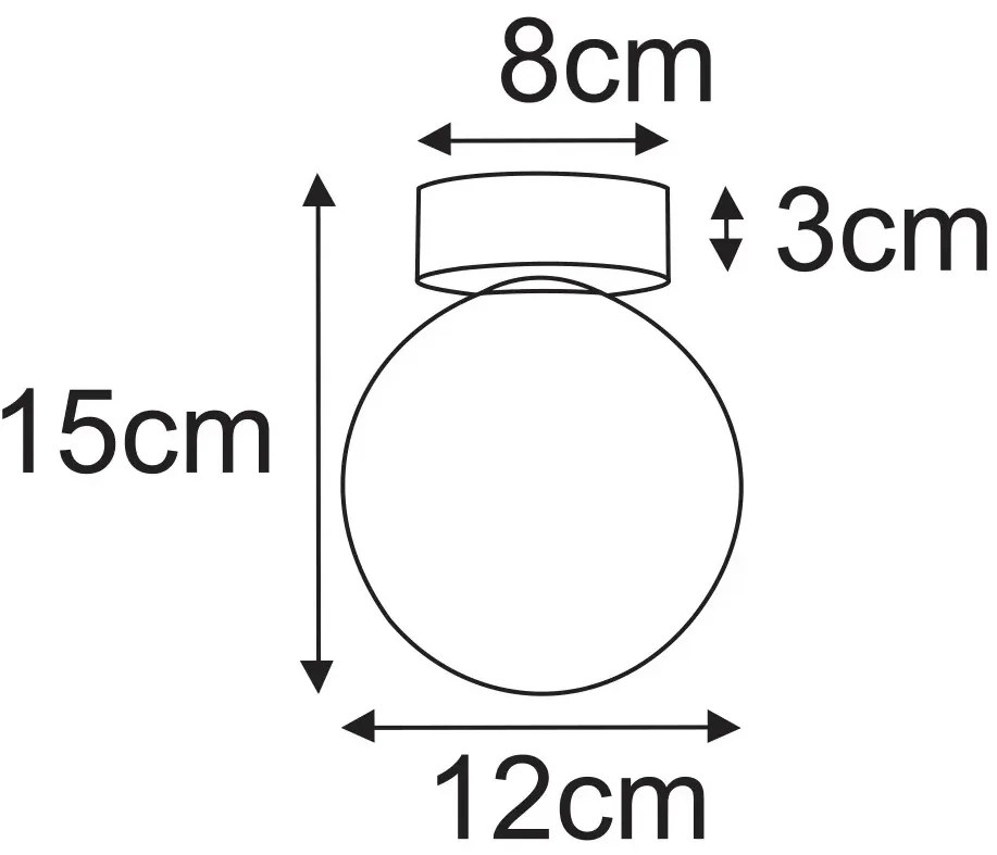 Szklany okrągły plafon P0-H19