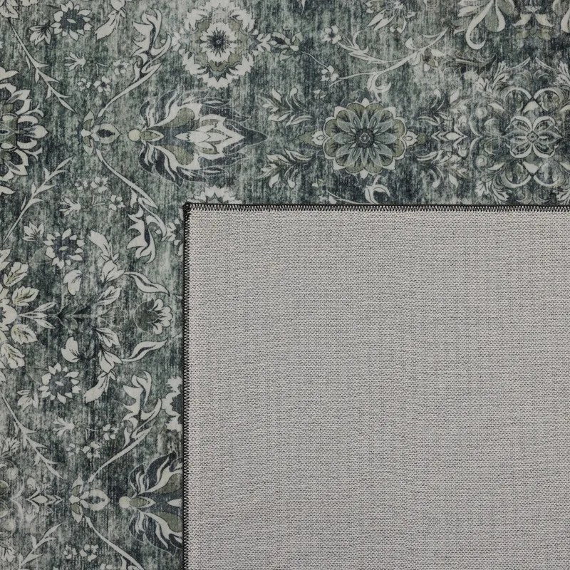 Dywan vintage INKA Oriental z Efektem Postarzenia Zielony 80 cm x 250 cm