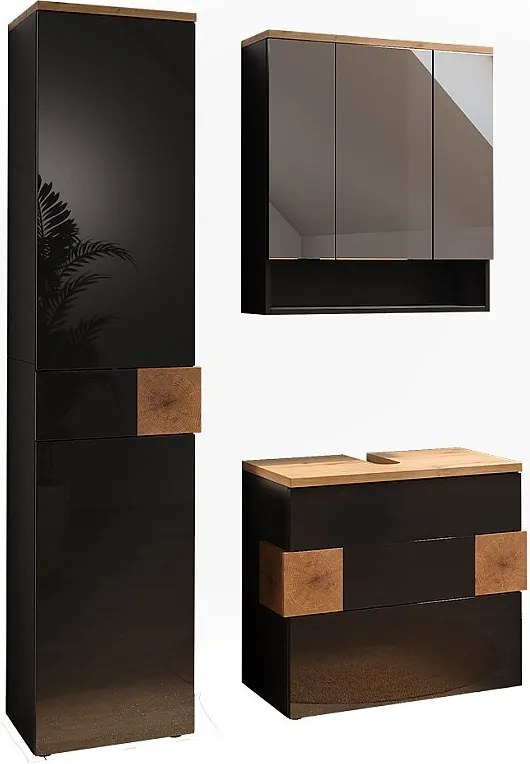 Zestaw mebli łazienkowych antracyt 70x37x64.5 eden