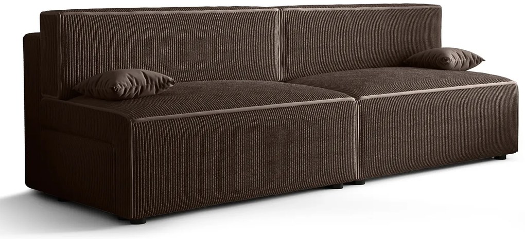 Brązowa rozkładana sofa - Lider 3X