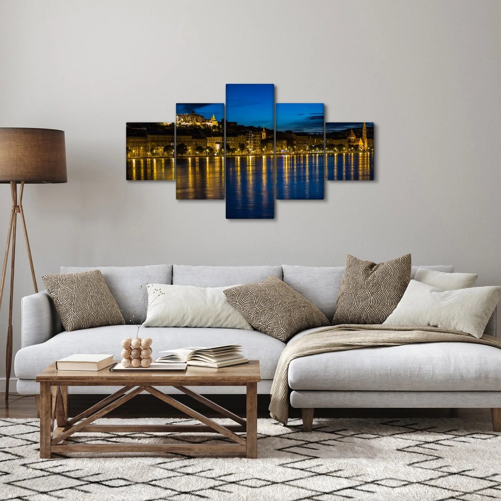 Obraz miasta nocą (125x70 cm)