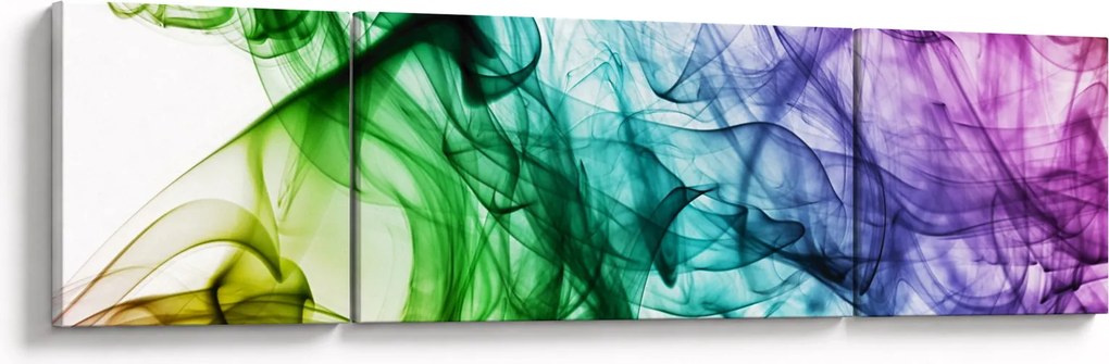 Obraz - kolorowy dym (170x50 cm)