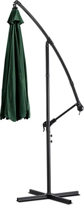 Parasol Ogrodowy Składany AKRON 300 cm Zielony Regulowany Na Taras