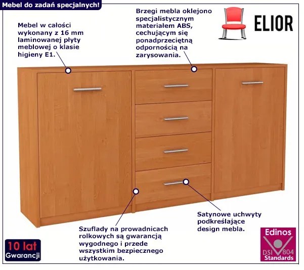 Klasyczna komoda do sypialni olcha B8-C01