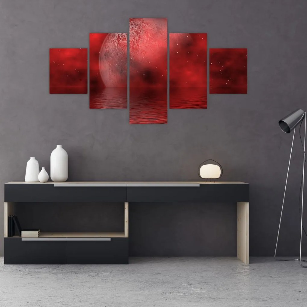 Obraz - Księżyc na powierzchni (125x70 cm)