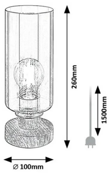 Rabalux 74120 lampa stołowa Tanno, dub