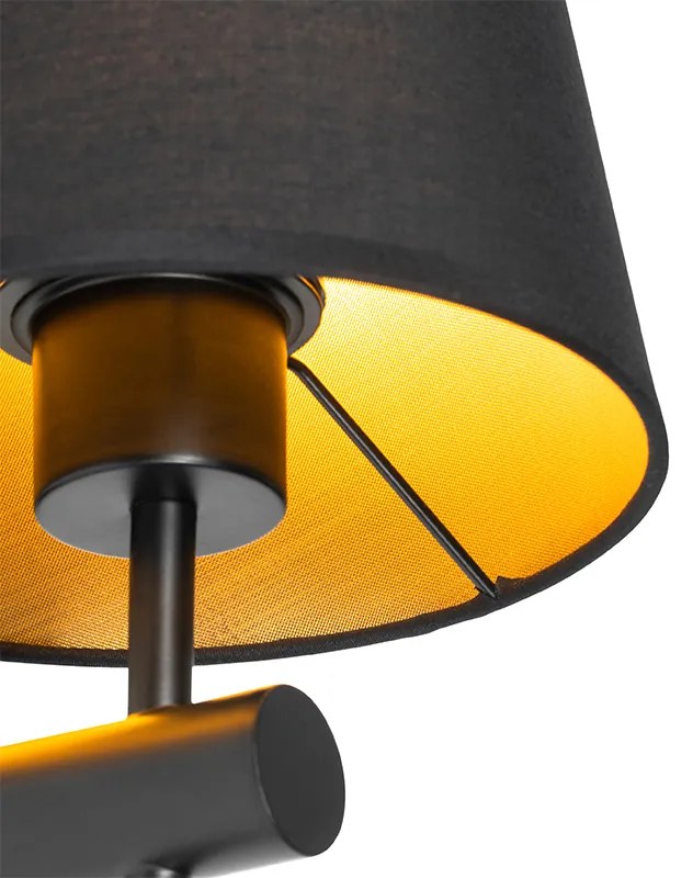 Nowoczesna lampa ścienna czarna - Pluk Nowoczesny Oswietlenie wewnetrzne