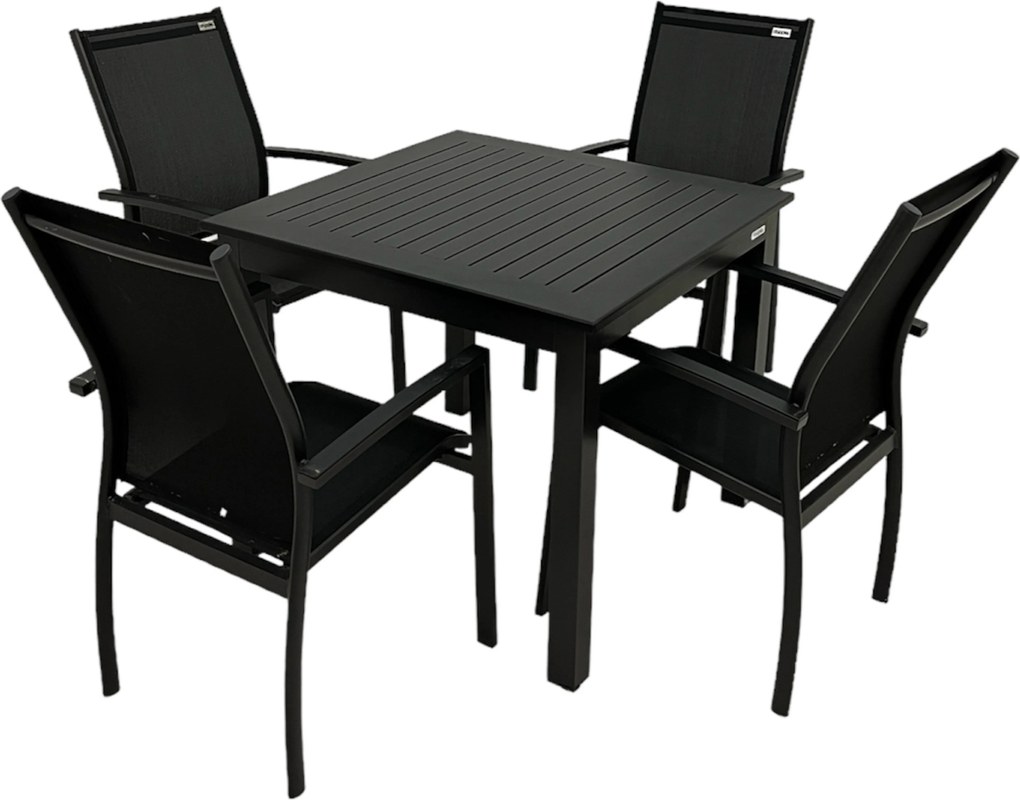 Doppler EXPERT ANTRACYT, krzesła sztaplowane, 4+1