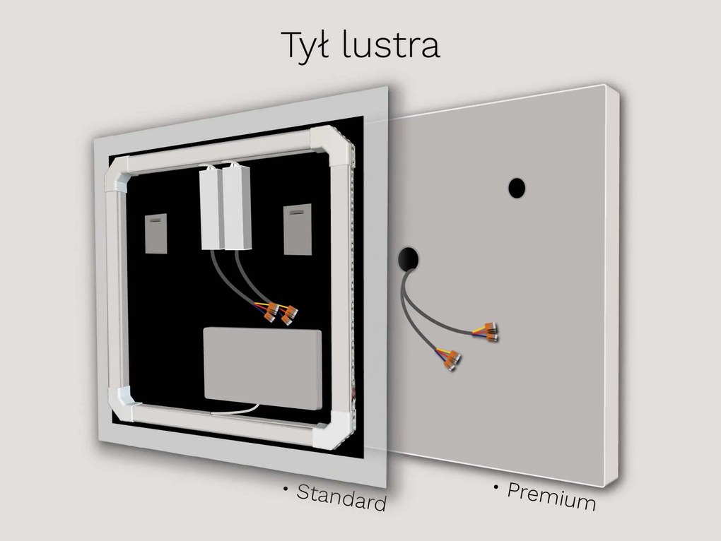 SMART LED lustro do łazienki z oświetleniem M1 premium + SmartScreen with Google TV