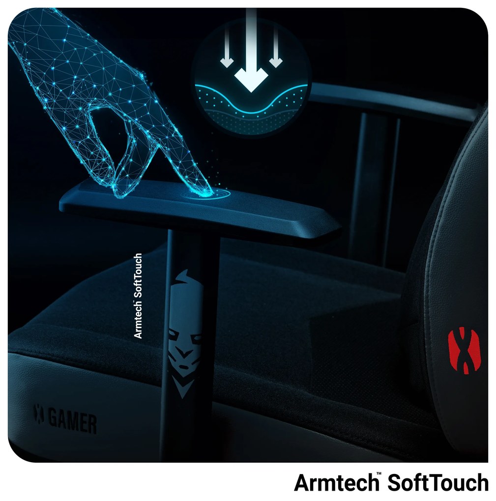 Fotel gamingowy Diablo X-Gamer 2.0 Normal Size, Dark Obsidian