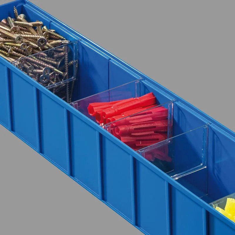 Allit Plastikowy pojemnik do regału ShelfBox typ A - 91 x 300 x 81 mm, 16 szt., niebieski