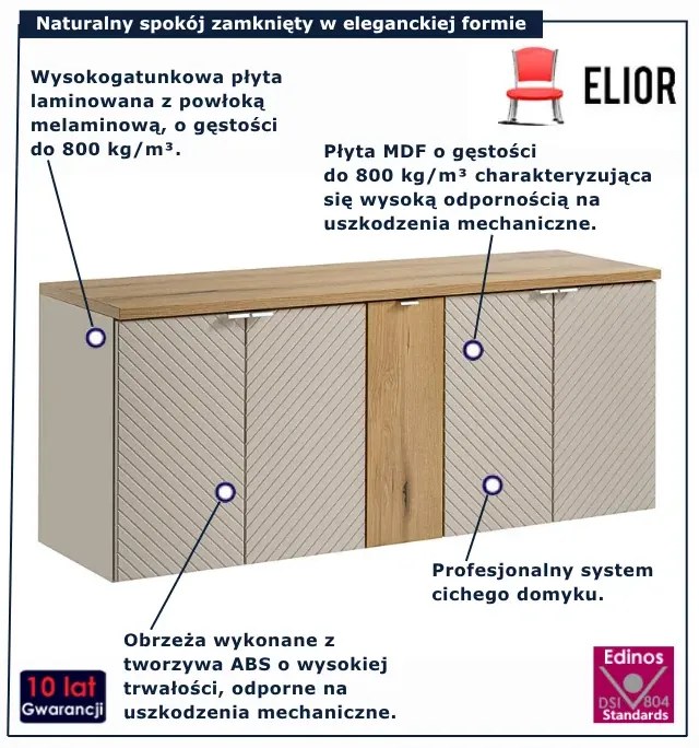 Kaszmirowa wisząca szafka pod umywalkę E7-A58