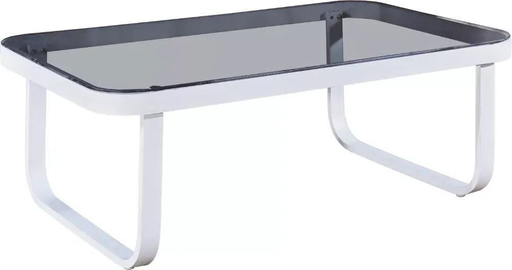Zestaw mebli ogrodowych z aluminium Vento z plecioną liną - sofa, dwa fotele, stolik kawowy