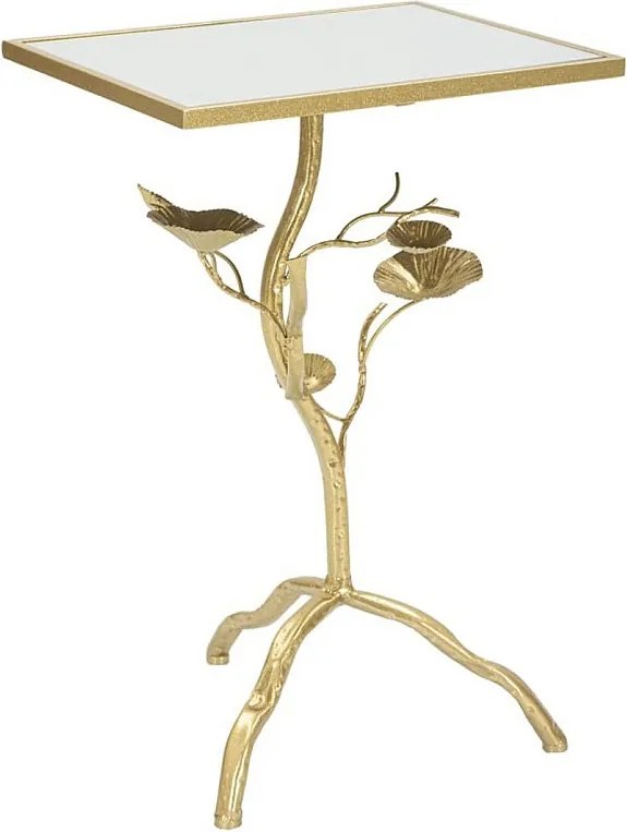 Stolik Kawowy Gałązka, Złoto, 40x30x60 cm, Kendra Home