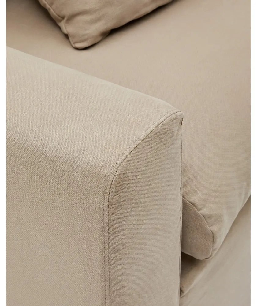 Beżowa lniana sofa 340 cm Nora – Kave Home