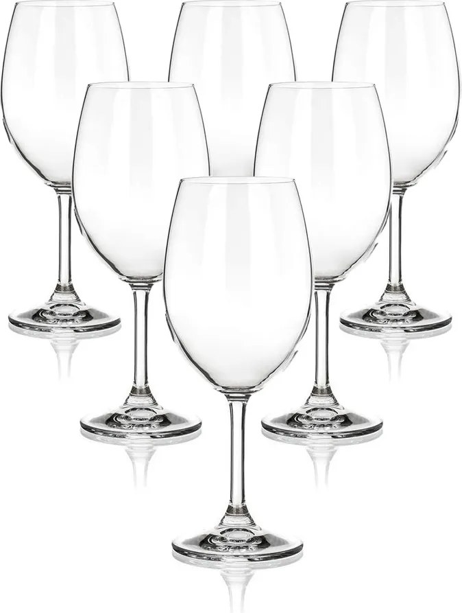 Zestaw 6 kieliszków do czerwonego wina LEONA, 430ml