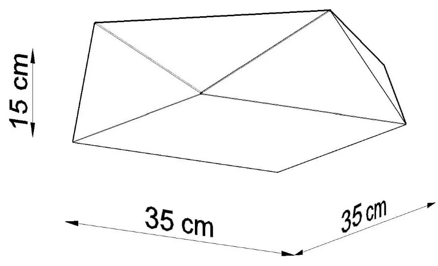 Biała lampa sufitowa 35x35 cm Koma – Nice Lamps