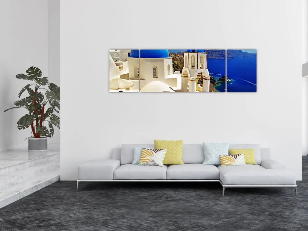 Obraz - Santorini, Grecja (170x50 cm)