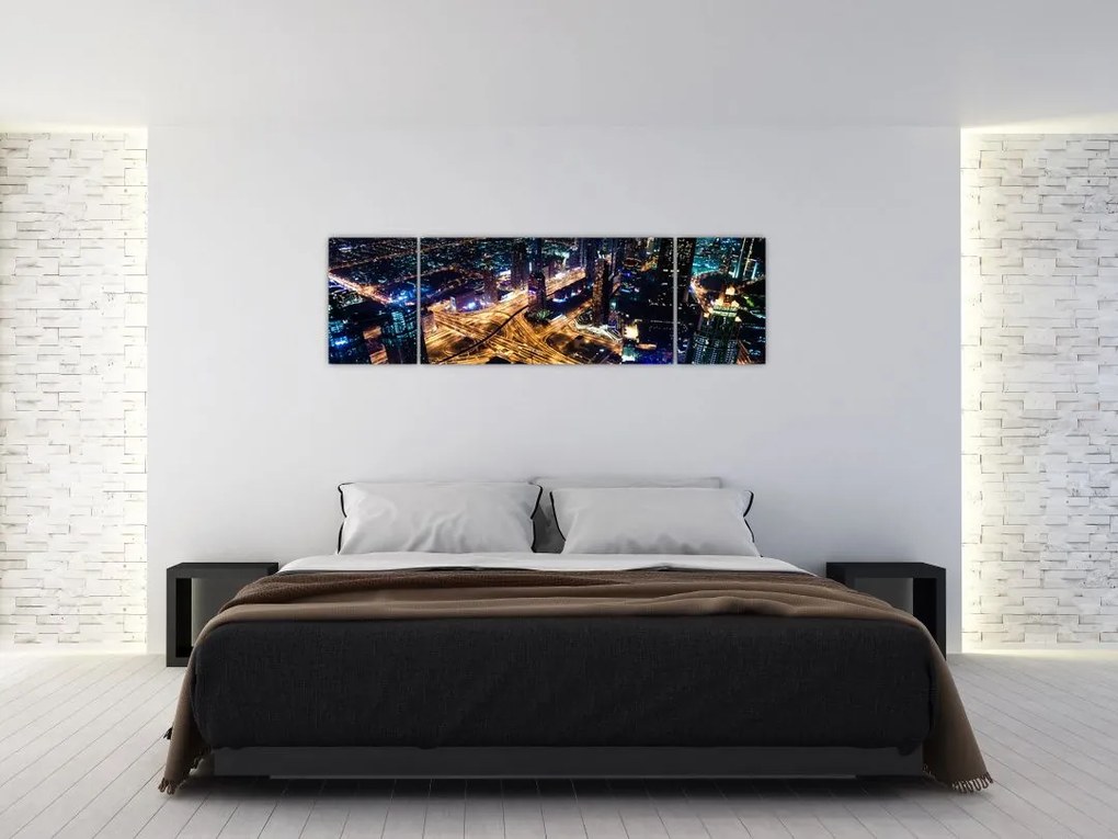 Obraz miasta nocą (170x50 cm)