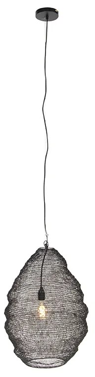 Orientalna lampa wisząca czarna 45 cm - Nidum LKolonialny Oswietlenie wewnetrzne