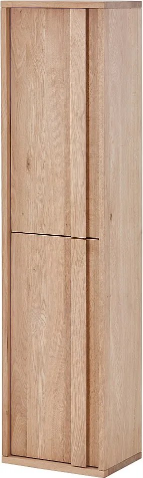 Kolumna łazienkowa podwieszana  z litego dębu - Jasny naturalny - W140 cm - SARLO