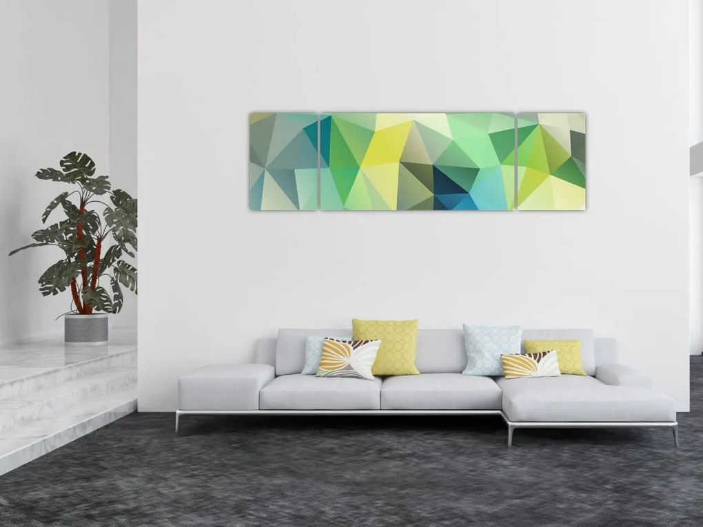 Obraz abstrakcji geometrycznej (170x50 cm)