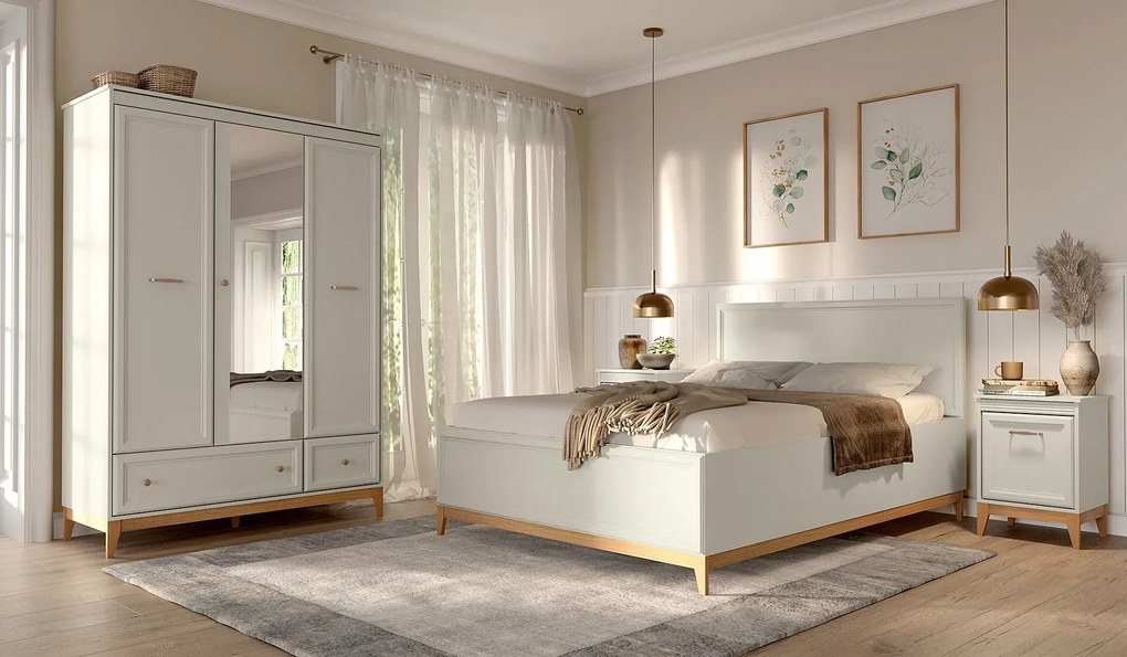 Kaszmirowa skandynawska szafka nocna M7-D37