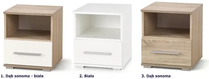 Nocna szafka lines biała sn1 G9-T57
