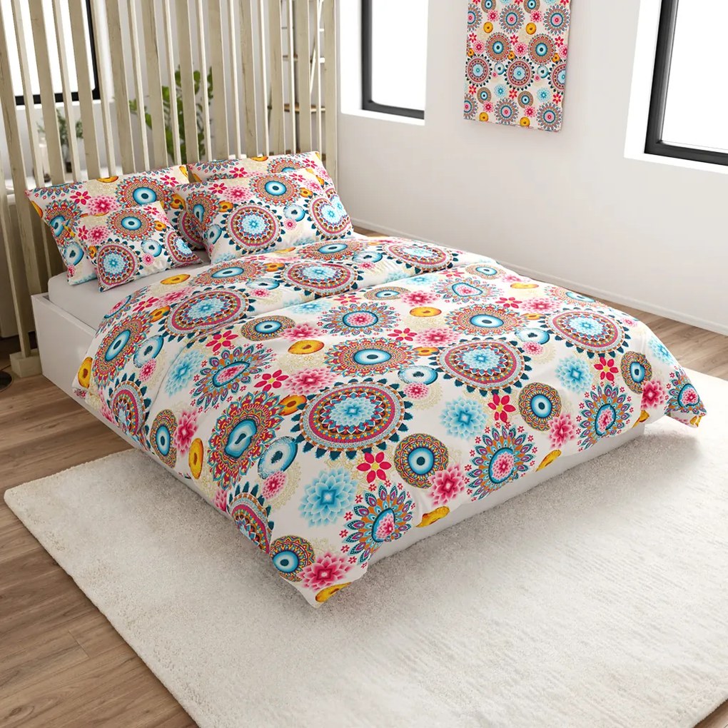PrzytulneMieszkanie.pl PrzytulneMieszkanie.pl Pościel z mikrofibry GEOMANDALA kolorowa Rozmiar pościeli: 70 x 90 cm | 140 x 200 cm