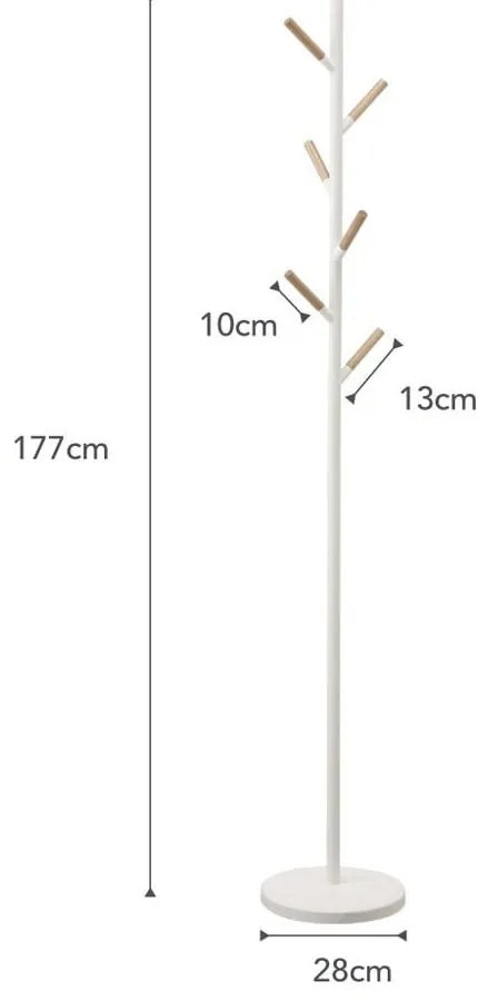 Biały wieszak YAMAZAKI Plain Pole Hanger
