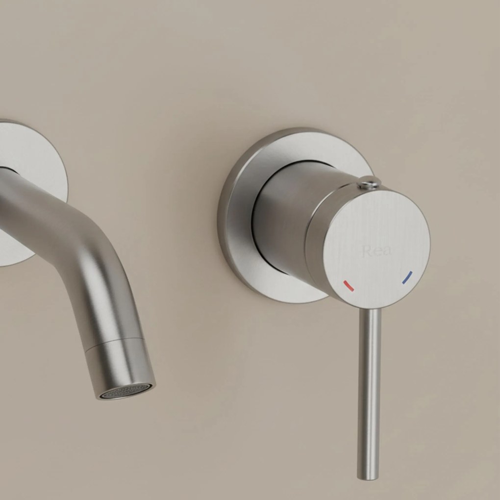 Bateria Umywalkowa Podtynkowa Rea Clif Nikiel Szczotkowany