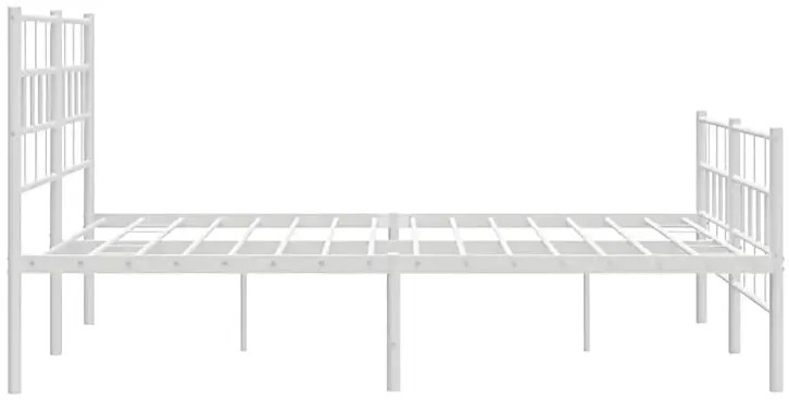 Białe dwuosobowe metalowe łóżko 120x200 A1-P90