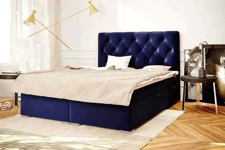 Łóżko boxspring z pojemnikiem Rina 180x200 - 32 kolory