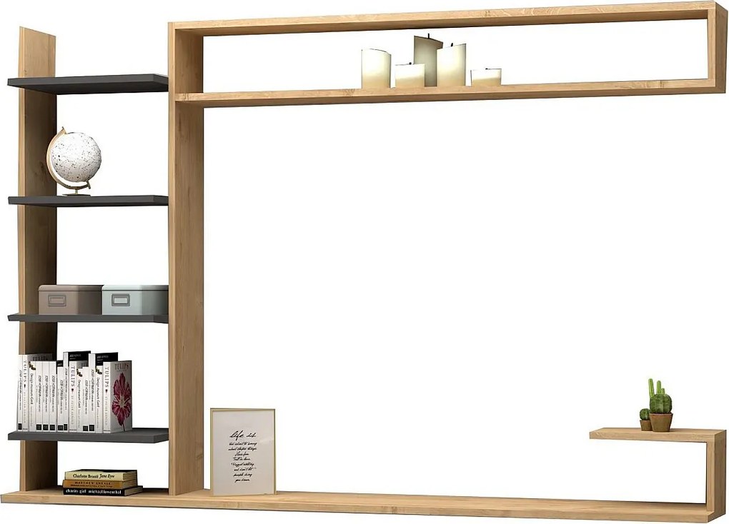 Skandynawska szafka RTV – 180 cm – Szafir i Antracyt – Płyta wiórowa