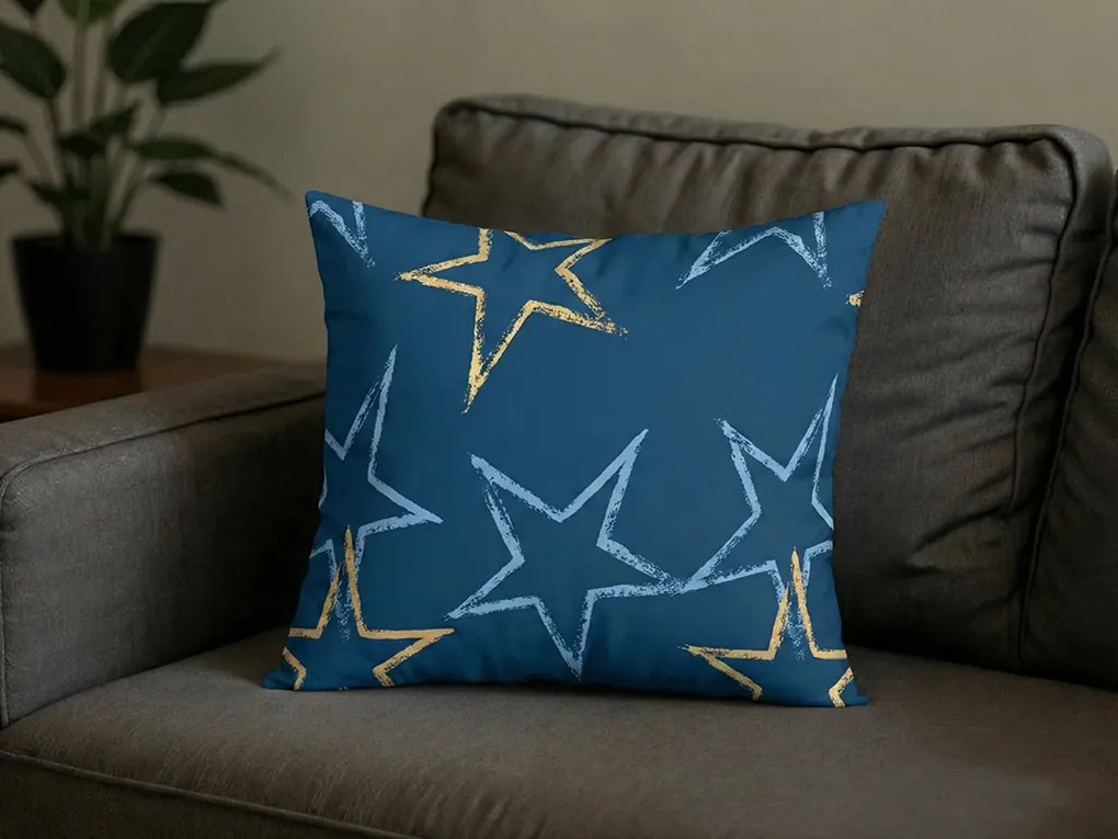 Poszewka na poduszkę z mikroflanelu STARMISS 40x50 cm, ciemnoniebieski